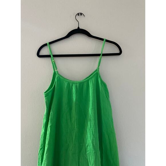 Nation LTD Adele Midi Dress Lime Green Gauzy Lightweight Slip Size S - Picture 7 of 8